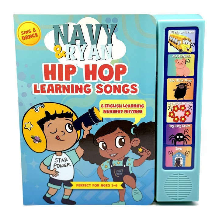 Hip Hop Nursery Rhyme Music Book for Toddlers by Navy & Ryan – English Learning | Teaches First Words, Rhythm, & Early Language Development (Ages 1-6) for wholesale by Vitastars
