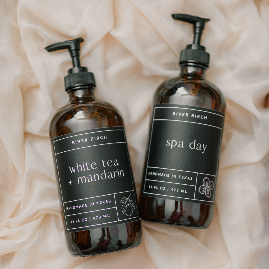 River Birch Candles - Wholesale Hand Soap/Wash - Palo Santo  - 16oz Amber Glass Soap-Handmade-Hand Wash8