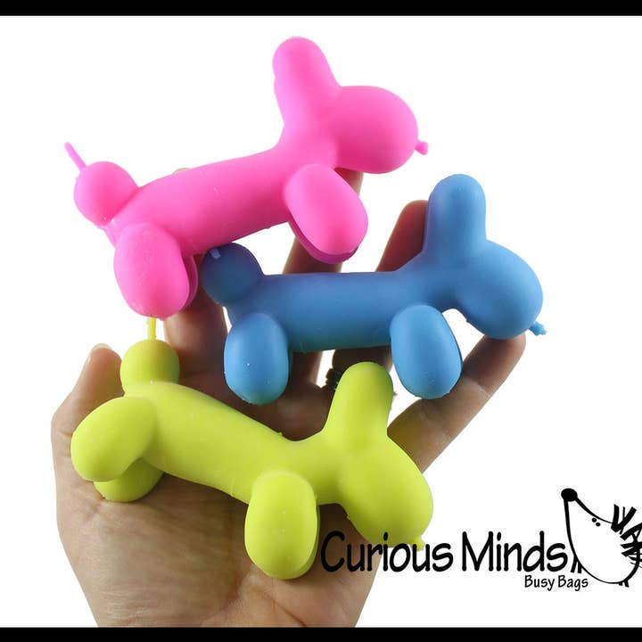 Curious Minds Toys - Wholesale Squishy toy – Kids & Baby - 1 Scented Balloon Dog Crunchy Sand Filled Stress Ball - Cute1