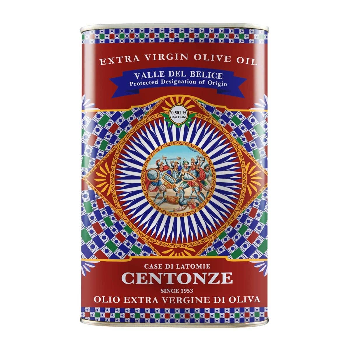 Ciao Imports - Wholesale Olive Oil - Centonze, 'Case di Latomie' D.O.P. Valle del Belice, Extra Virgin Olive Oil, Iconic Tin (500ml/16.9 fl oz)1