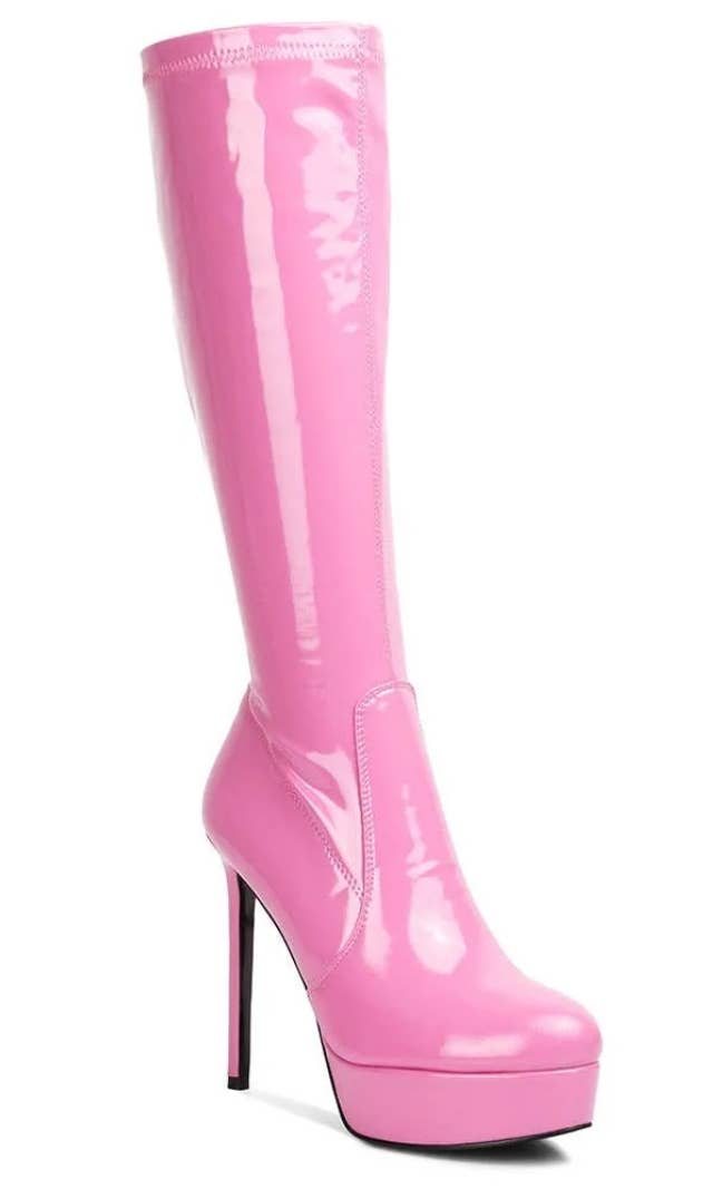Italy's Kloset - Vendita all'ingrosso Stivali - Donna - Stivali al polpaccio Bubble Gum Yum con tacco alto0
