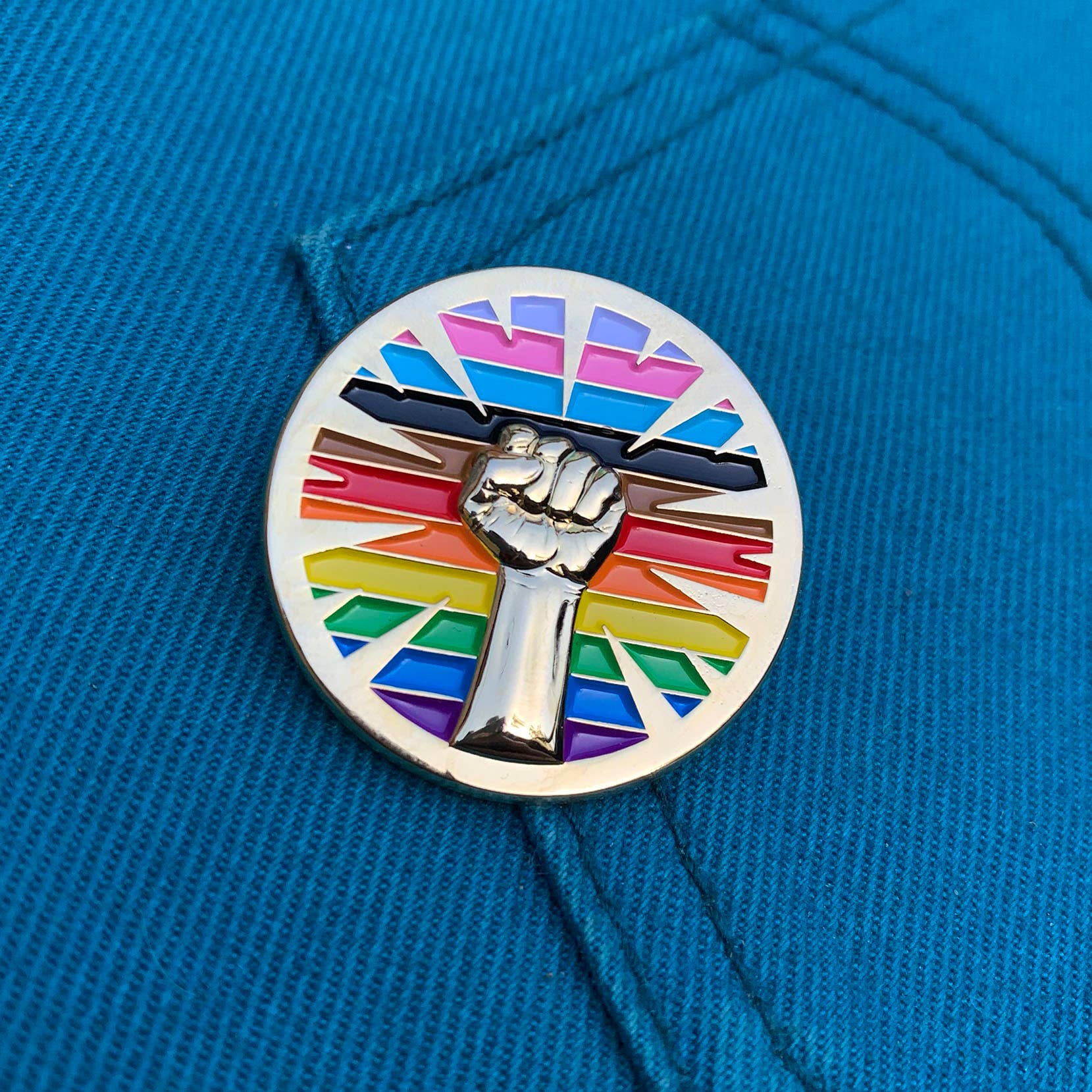 GAYPIN' - Wholesale Lapel Pin/Button - LGBTQIA+ Pride Resist Fist pin5
