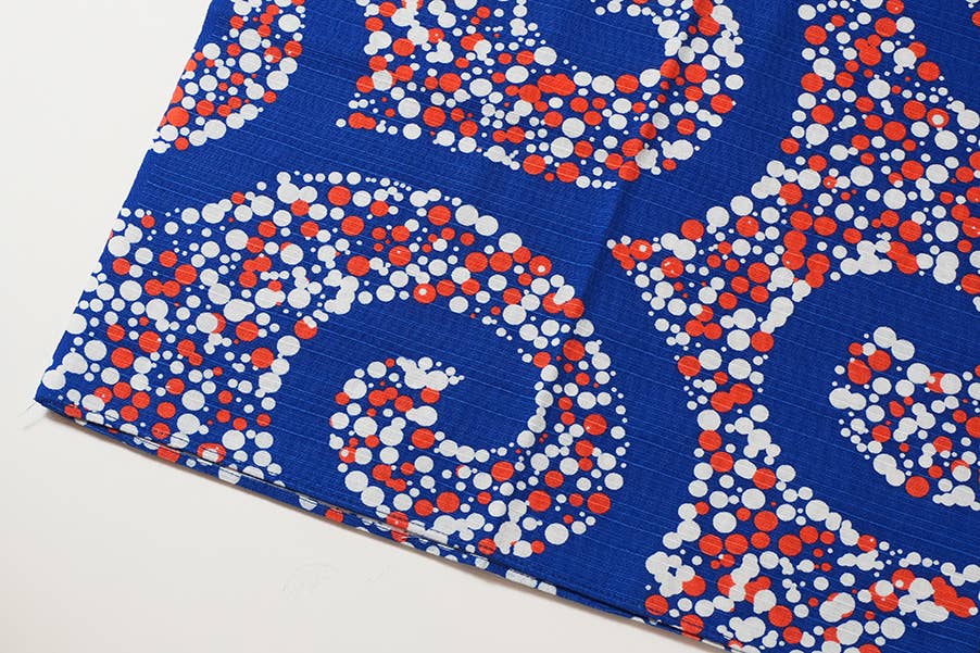 KASHIKO - Vente Pochette cadeau - Emballage cadeau en tissu/Furoshiki/Japonais/70cm×70cm Arabesque Bleu4
