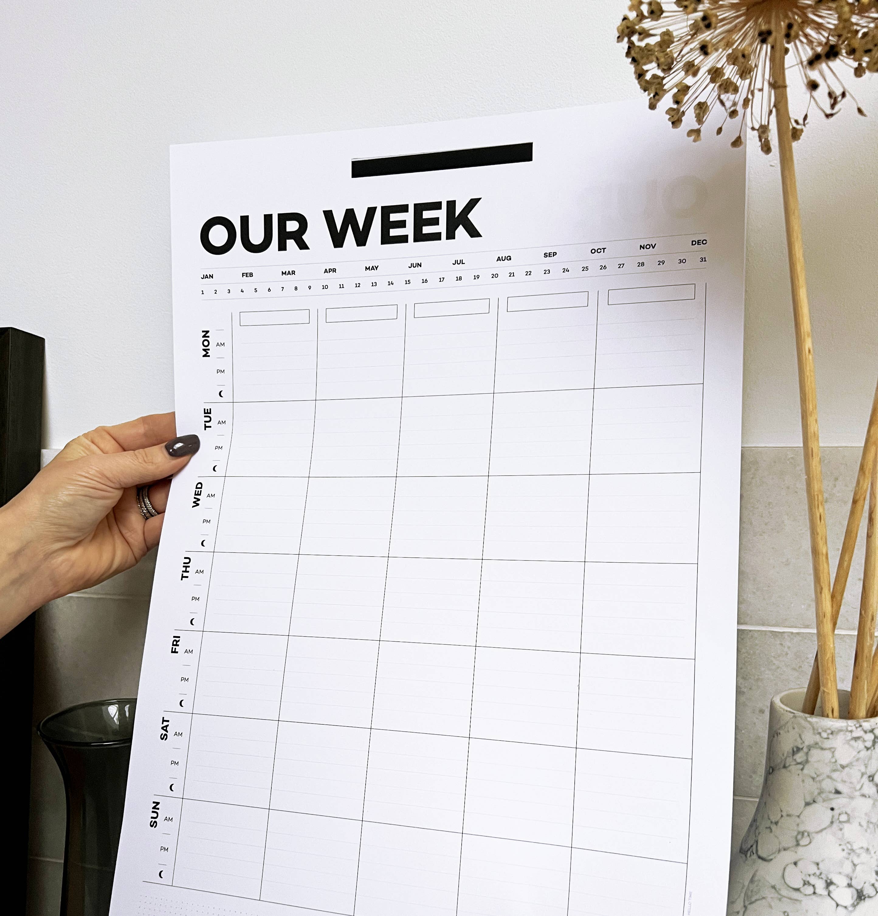 HELLO TIME - Venta al por mayor Agendas - Planificador Familiar de Pared3