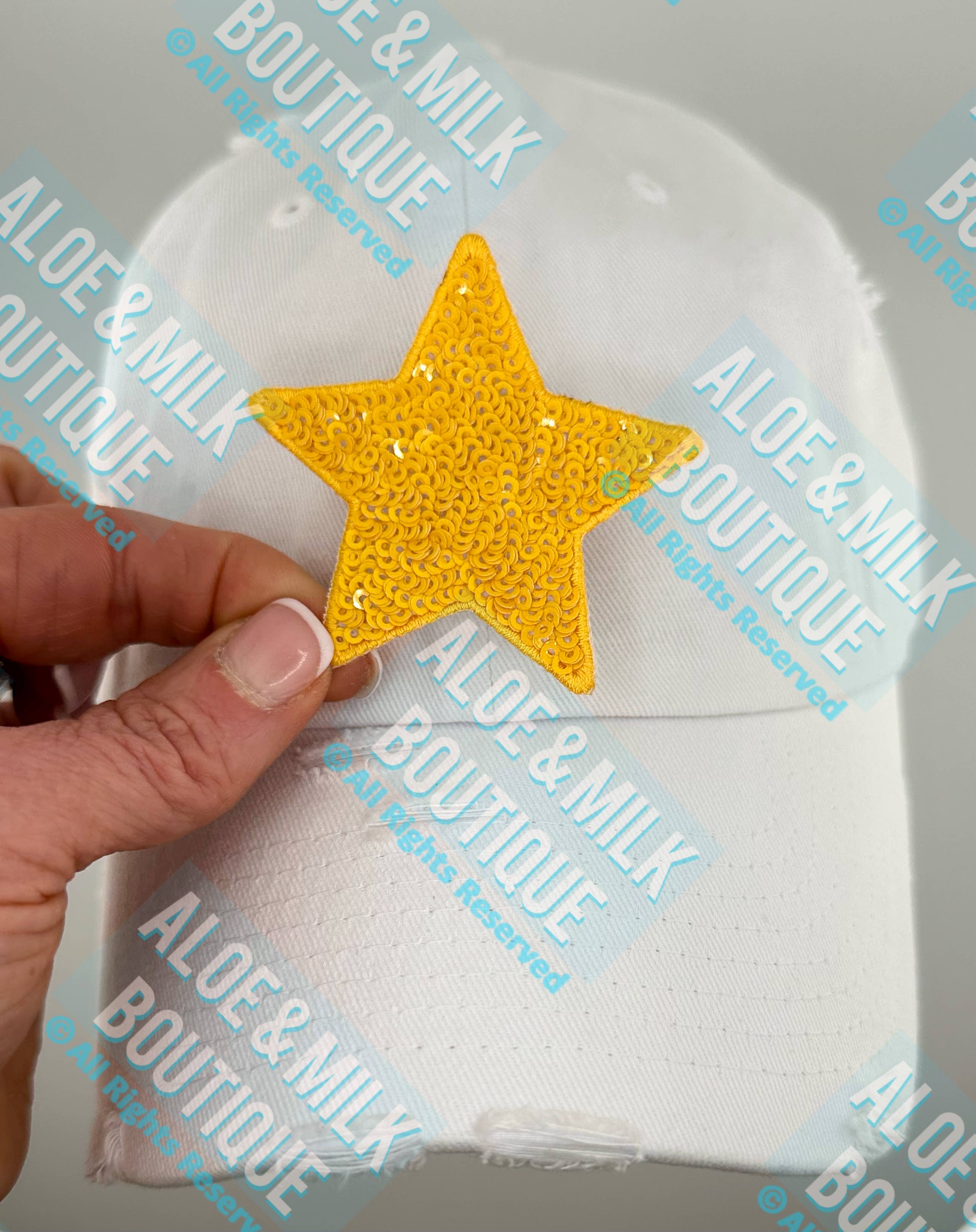 Aloe and Milk Boutique - Wholesale Patch - New Sequin Star Small, sequin star patch, cheer patch7