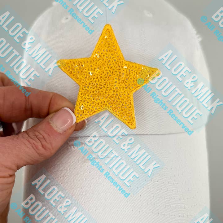 Aloe and Milk Boutique - Wholesale Patch - New Sequin Star Small, sequin star patch, cheer patch7