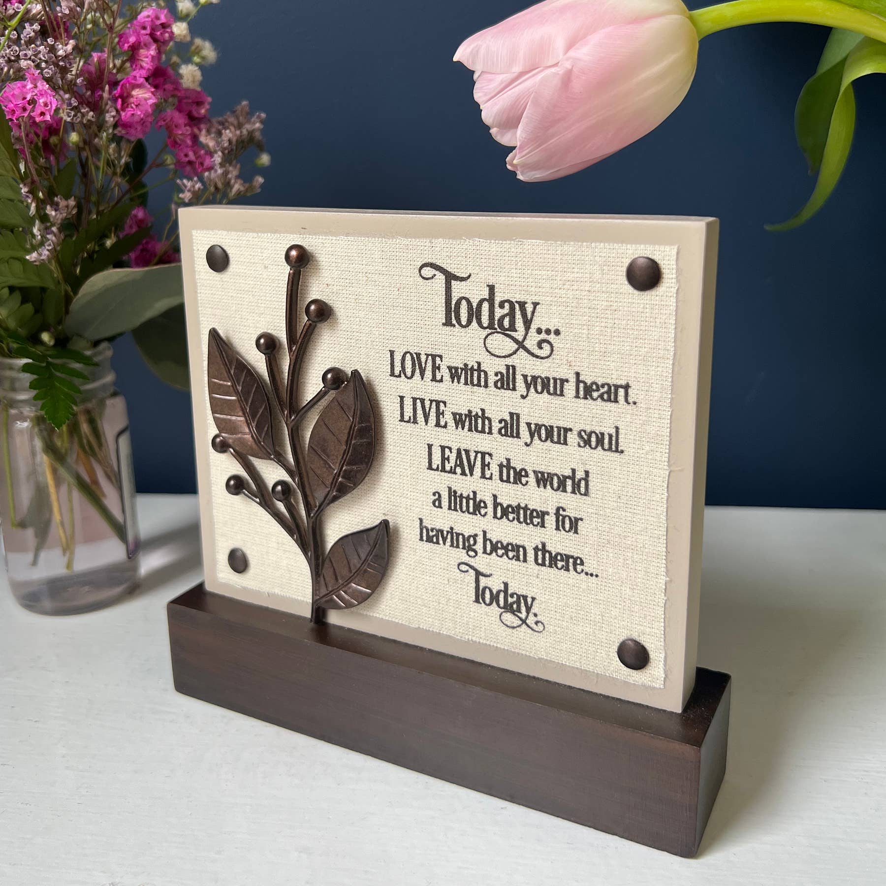 Abbey + CA Gift – Placa de parede por atacado – Hoje... Faith Plaque1