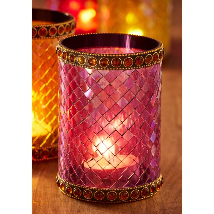 Namaste - Wholesale Candle Holder - Glass Mosaic Tealight Holder