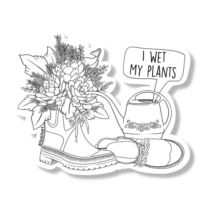 I Wet My Plants Throw Pillow Cover for wholesale by It's OK. It's ART.