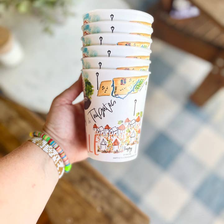 Happy By Rachel, LLC - Wholesale Drinking Glass/Cup - Knoxville Reusable Cups, gifts, collegiate games, alumni