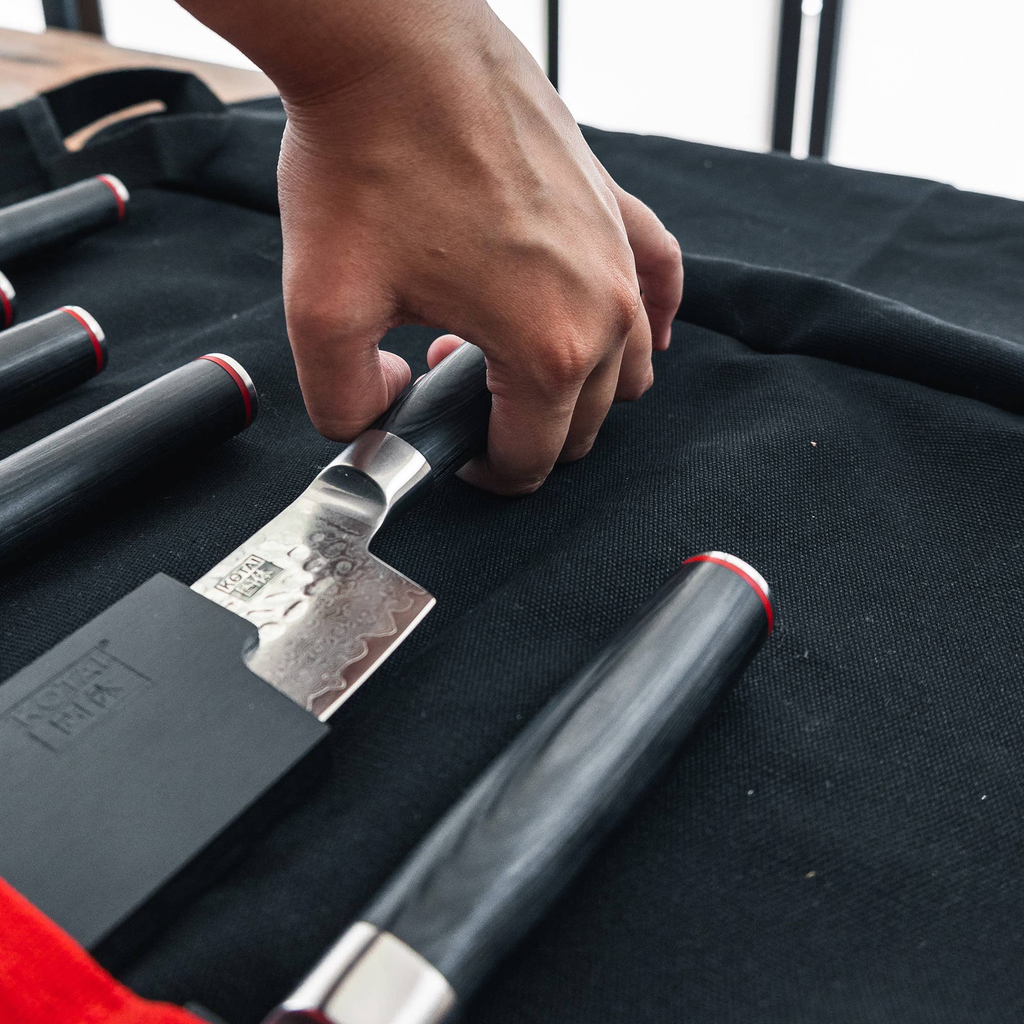 KOTAI - Wholesale Knife Storage - Kitchen Accessory - KOTAI knife roll-up bag (cotton)6