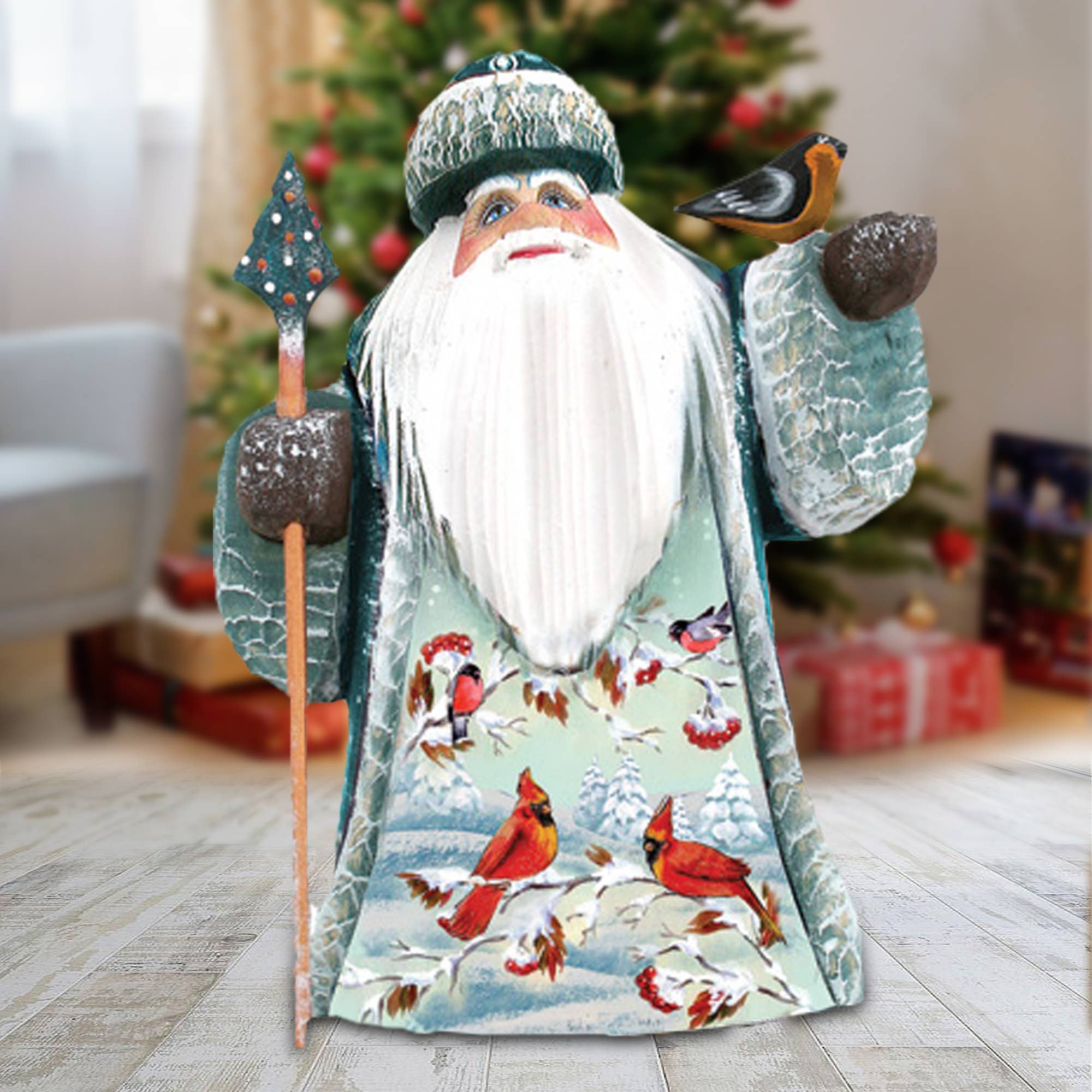 6 Debrekht Santa with Tree and Snowman Box G