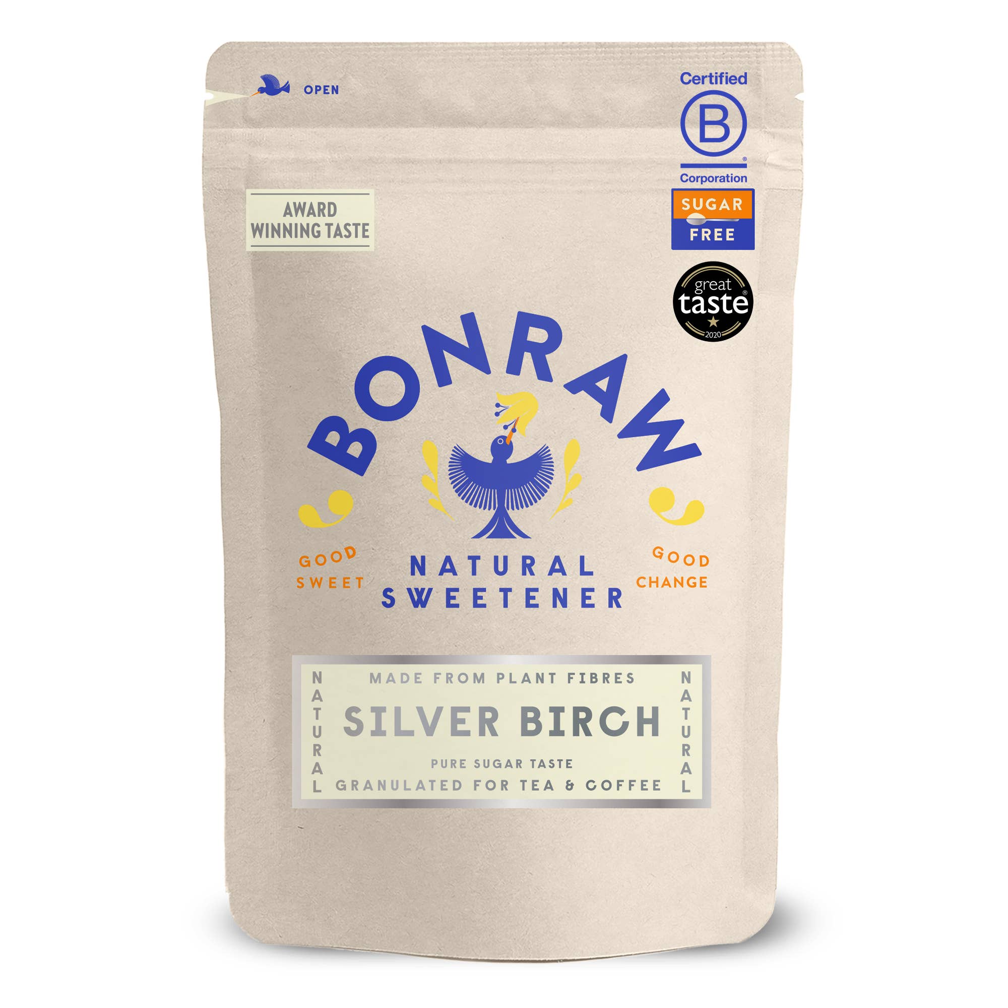 Bonraw Foods - Vendita all'ingrosso Zucchero - Bonraw - Dolcificante naturale granulato di betulla argentata, 1 kg x 80