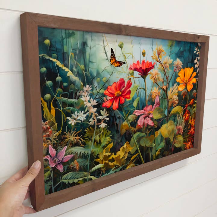 Hangout Home - Wholesale Art Print - Lush Garden - Nature Canvas Art - Wood Framed Floral Decor