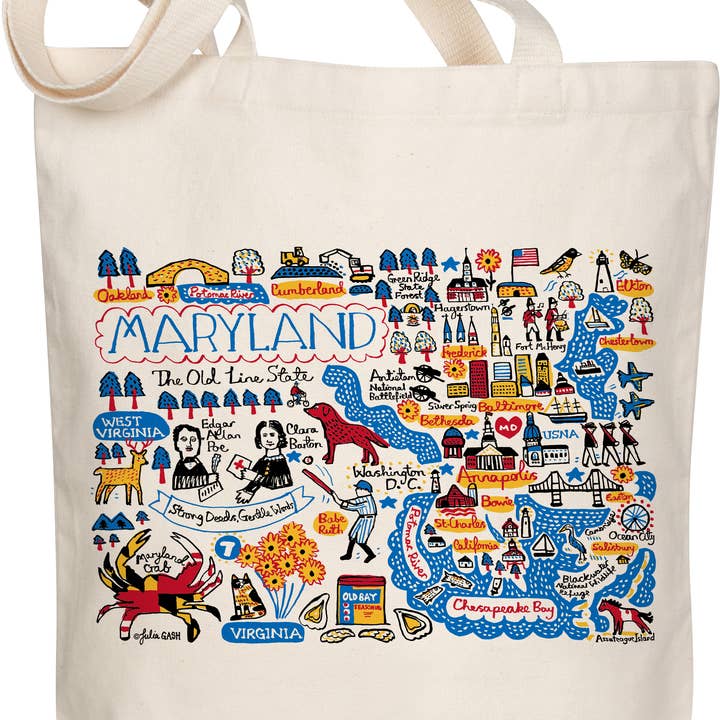 Maryland Boutique Map Art Fourre-tout pour la vente par Morado Designs