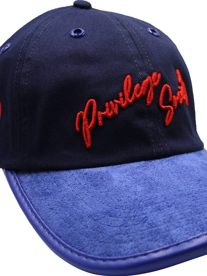 PS Limited Script Dad Hat, Blå/Röd för wholesale av Privilege Society