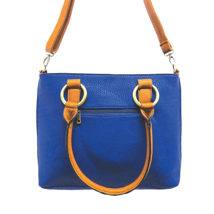 22 Tote - Wholesale Tote Bag - Women's - Pebbled Vegan Leather Triple-Compartment Shoulder Tote Bag22