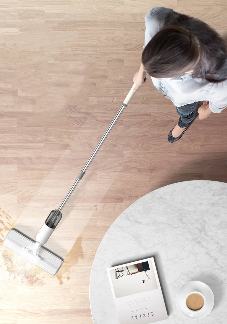 True & Tidy - Vente Serpillères - Ensemble de balai pulvérisateur avec réservoir rechargeable de luxe13