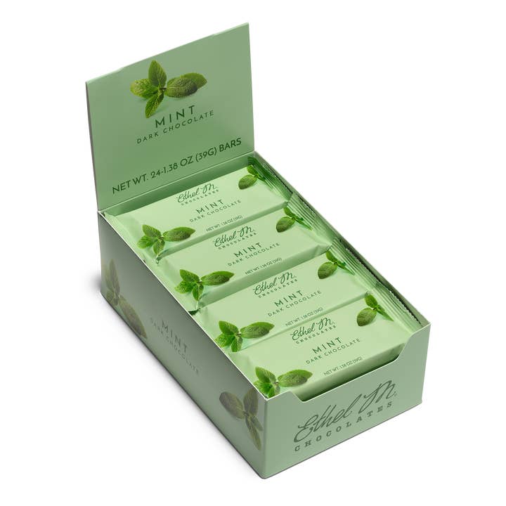PREMIUM DARK CHOCOLATE MINT GOURMET SINGLE BARS for wholesale by Ethel M Chocolates