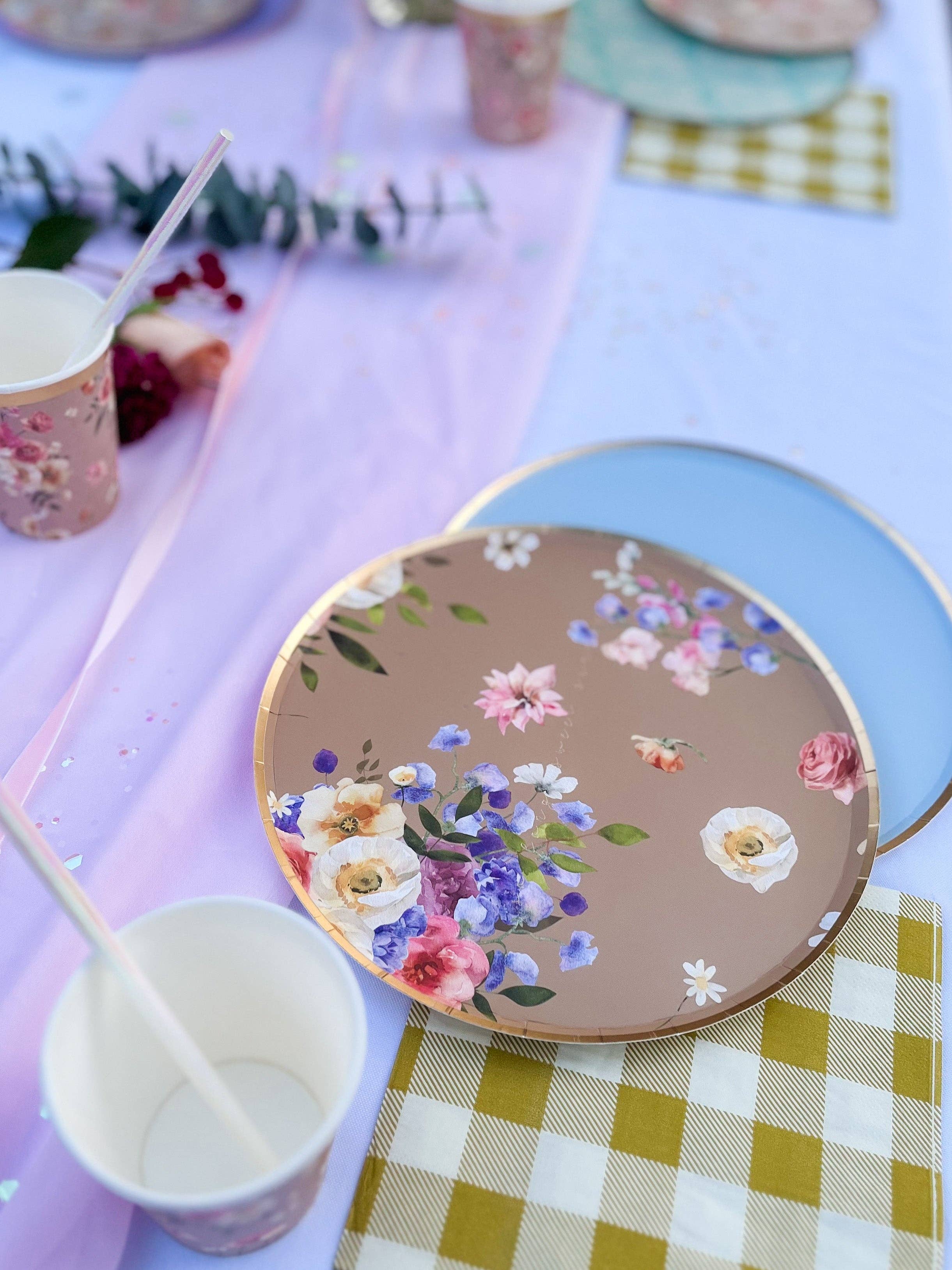 Josi James – Großhandel Einwegteller – Großer Sommerlicher Floraler Teller3