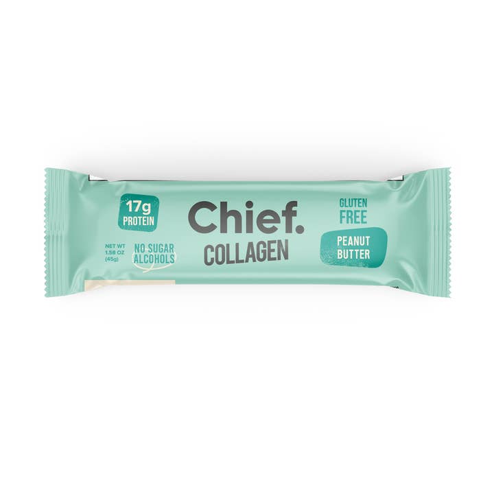 Chief Nutrition USA - Wholesale Snack Bar - Collagen Protein Bar - Peanut Butter (12 bars)1