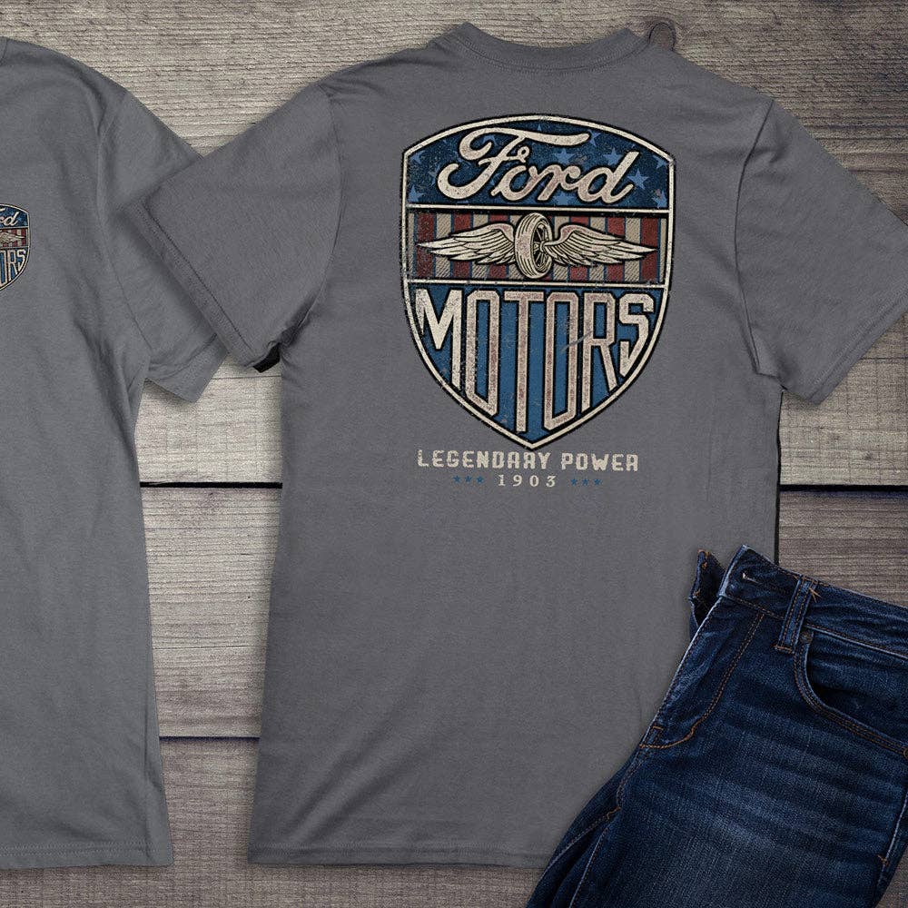 Artopia - Wholesale Screen Printed T-Shirt - Unisex - Ford Motor Company, Vintage Ford Motors T-Shirt3