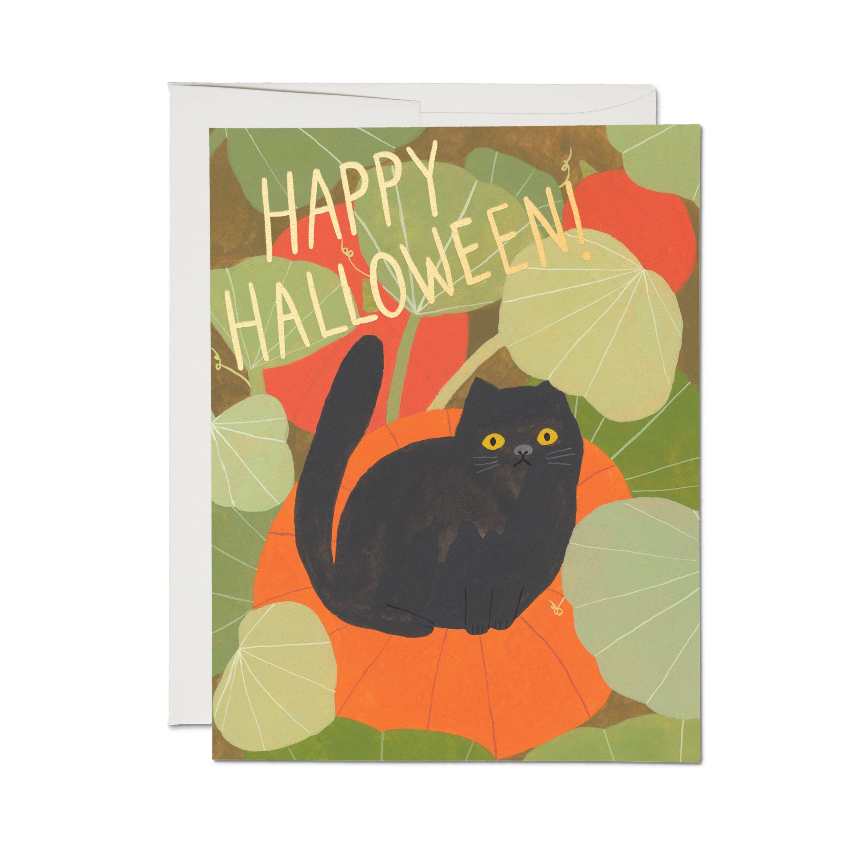 Red Cap Cards - Wholesale Halloween Card - Halloween Kitten greeting card