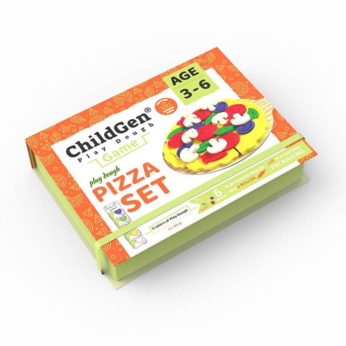 Conjunto criativo de pizza e massa de modelar 100% natural 2+ por atacado de Idea Gioconda
