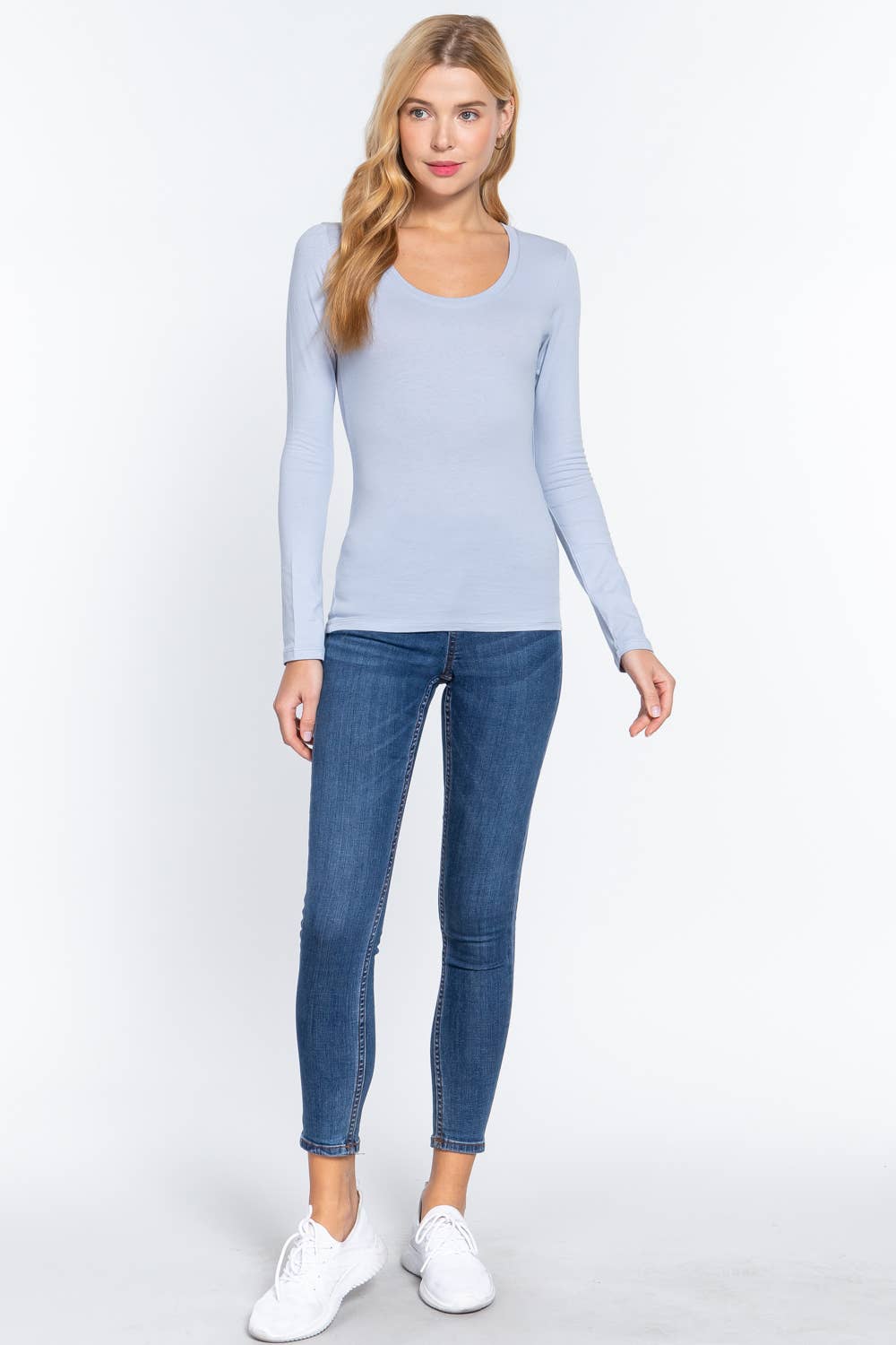 Vanilla Monkey - Wholesale Knit Top - Women's - Long Sleeve Scoop Neck Basic Top1