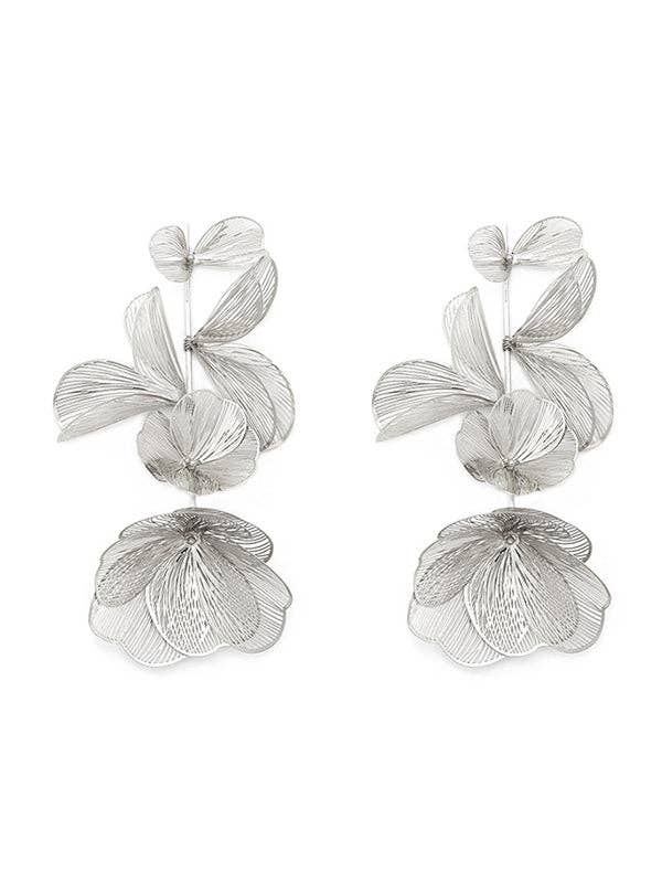 UZ Wholesale Store - Wholesale Dangle Earrings - Solid Color Three-Dimensional Flower Drop Earrings7