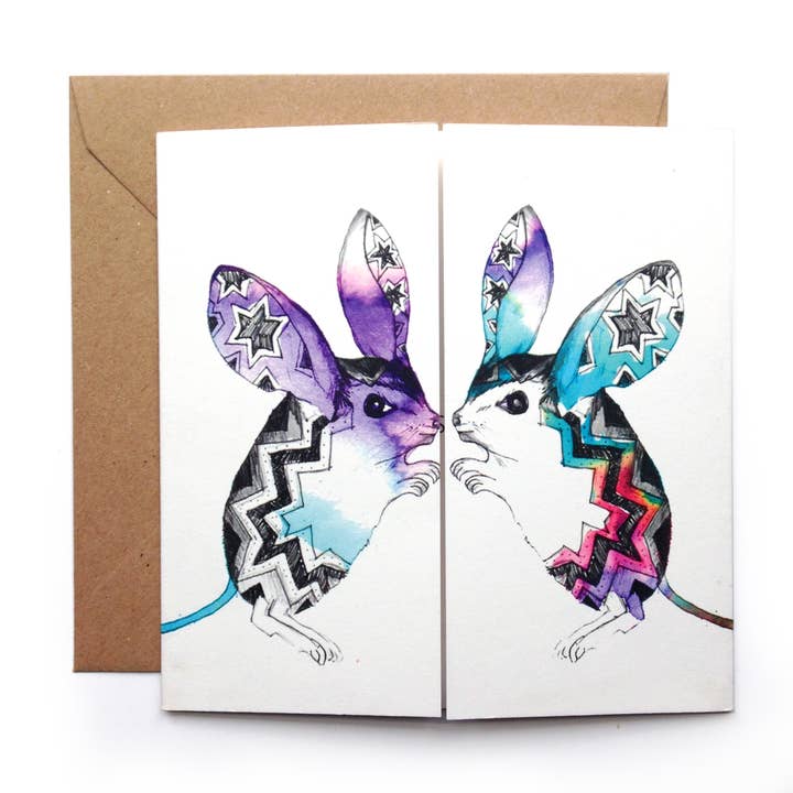 Love Squeak Kiss Card for wholesale by Nina Nou