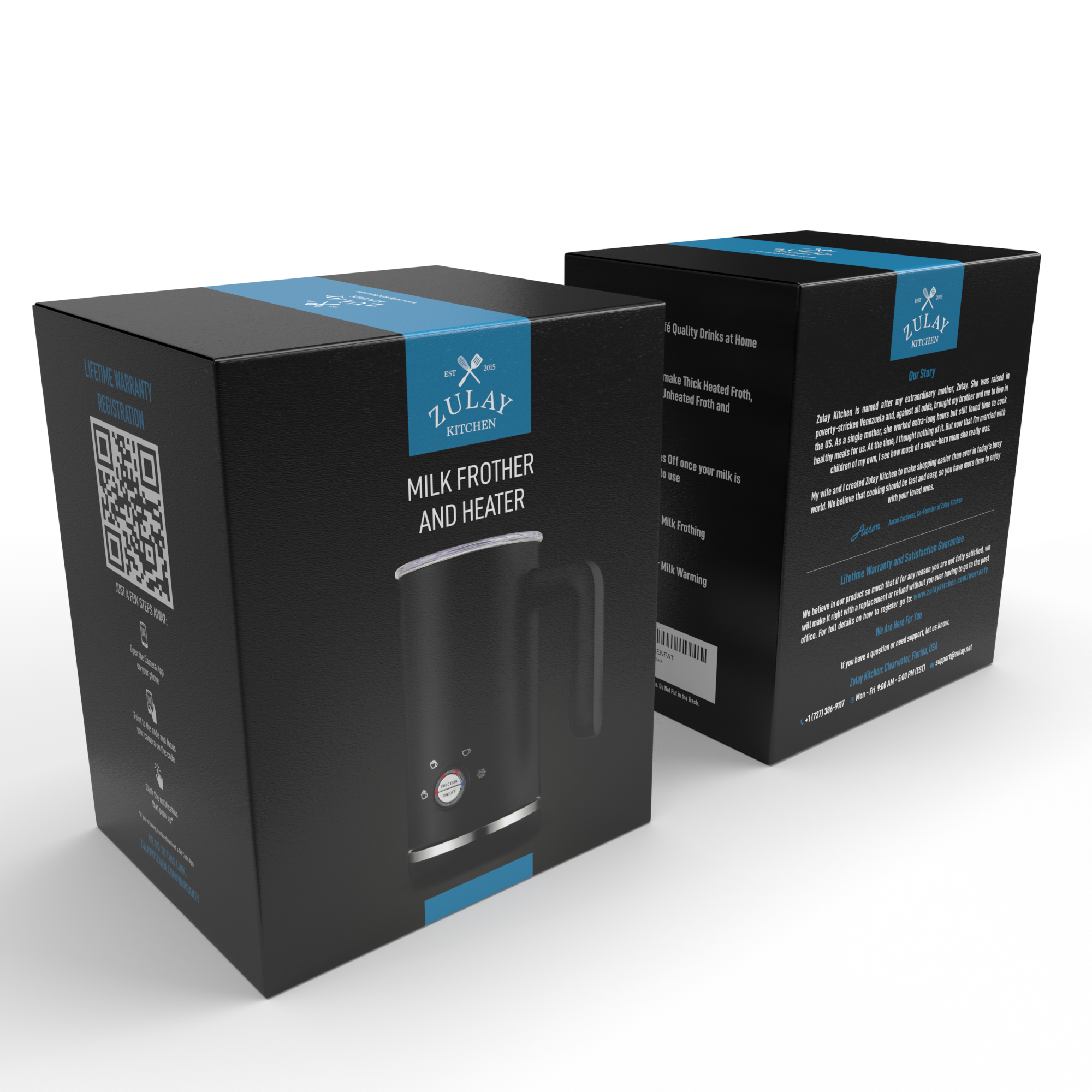 Zulay Kitchen - Wholesale Kitchen Appliance - 4-in-1 Electric Milk Frother & Steamer - 10oz Stainless2