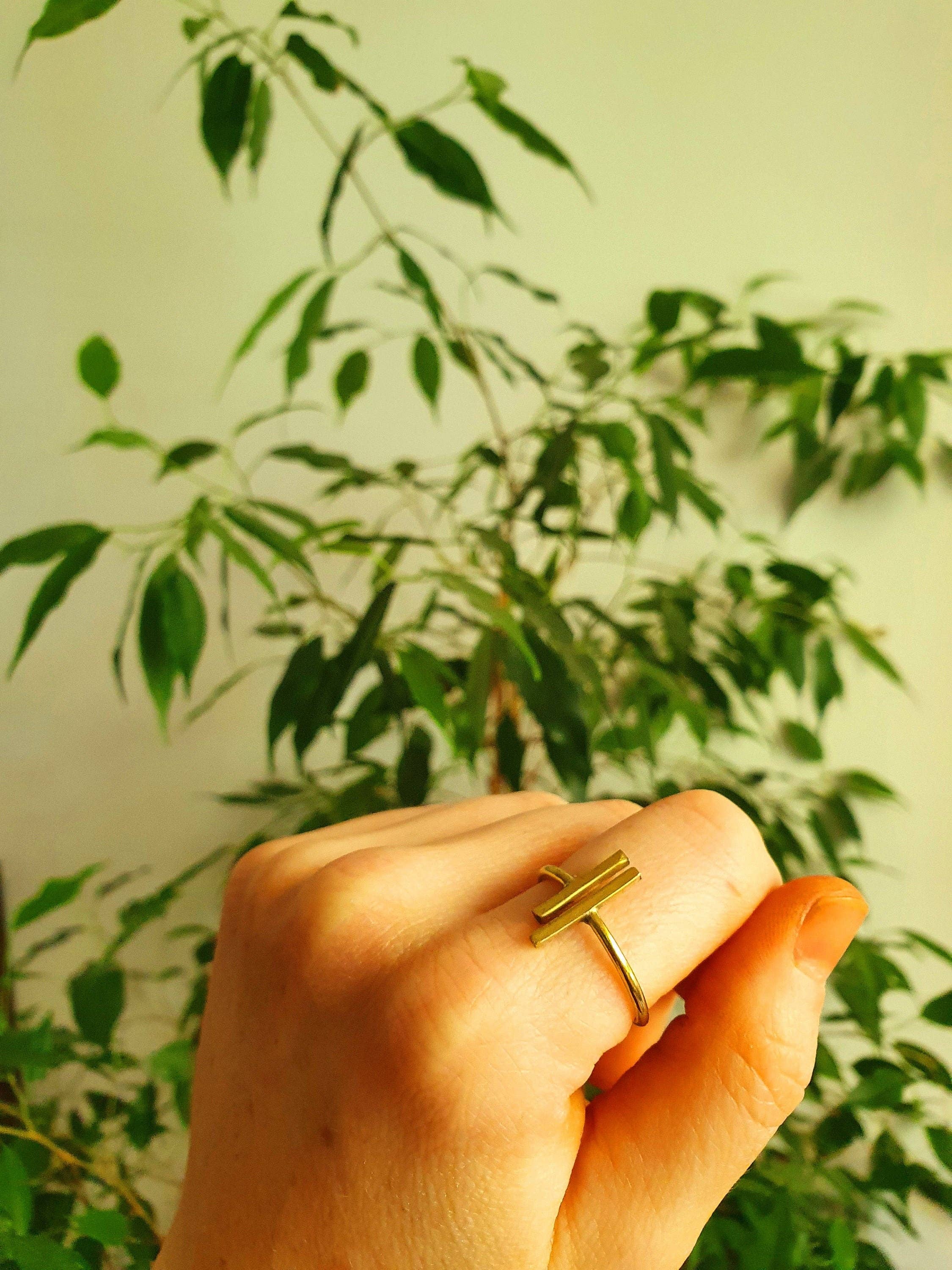 Kaali Boutique - Wholesale Band/Stacked Ring - Minimaliste Brass Ring / Modern / Contemporary / Boho /  Bohemian / Psy / Rustic / Tribal / Gypsy / Festival / Healing / Festival3