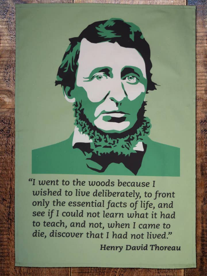 Henry David Thoreau Tea Towel for wholesale by Radical Tea Towel North America