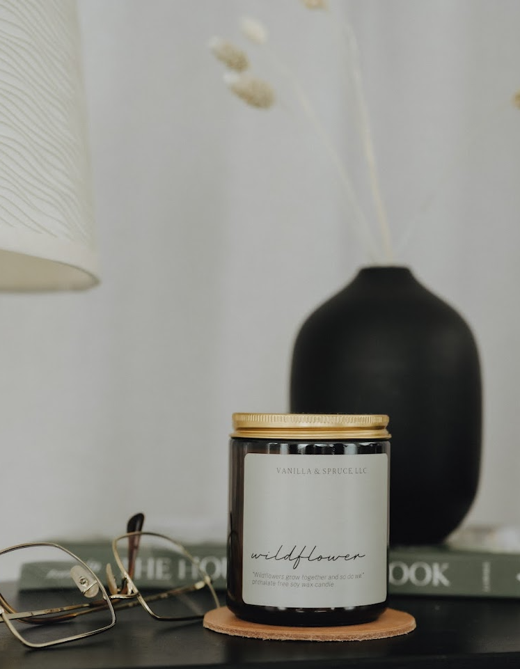 Vanilla and Spruce, LLC - Wholesale Jar/Filled Candle - 7 oz Candle - Wildflower3