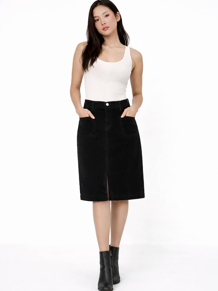 Irvin Manchestermidikjol - Svart för wholesale av Noend Denim