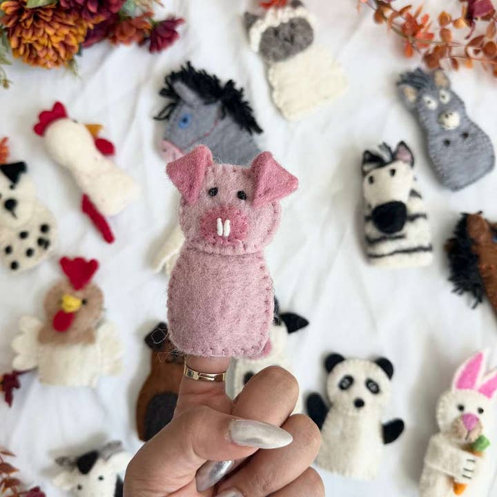 Karma Nepal Crafts - Wholesale Finger Puppet - Kids & Baby - Handmade  Wool Felted Farm Animal Finger Puppet12