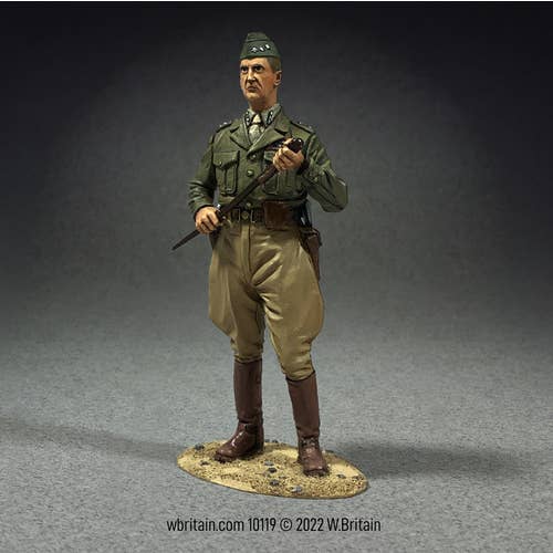 10119 - General estadounidense George S. Patton, 1943-45 para venta al por mayor de W.Britain Model Figures