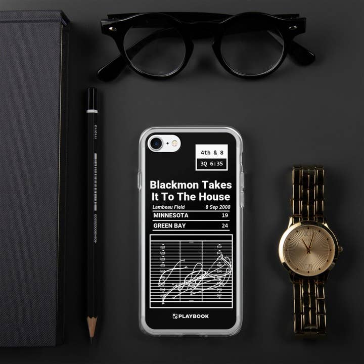Funda para iPhone de las mejores jugadas de los Green Bay Packers: Blackmon lo lleva a la zona de anotación (2008) para venta al por mayor de Playbook Products