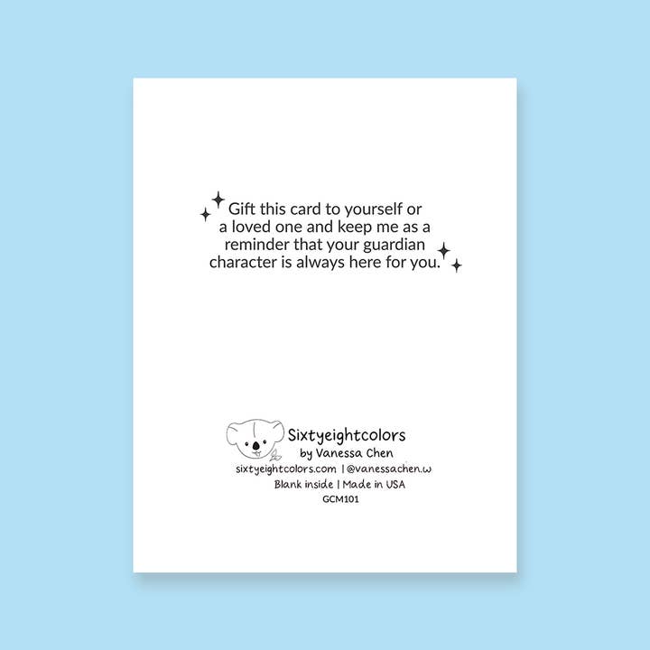Sixtyeightcolors - Wholesale Encouragement Card - Guardian Daruma, Encouragement & Motivational Support Card