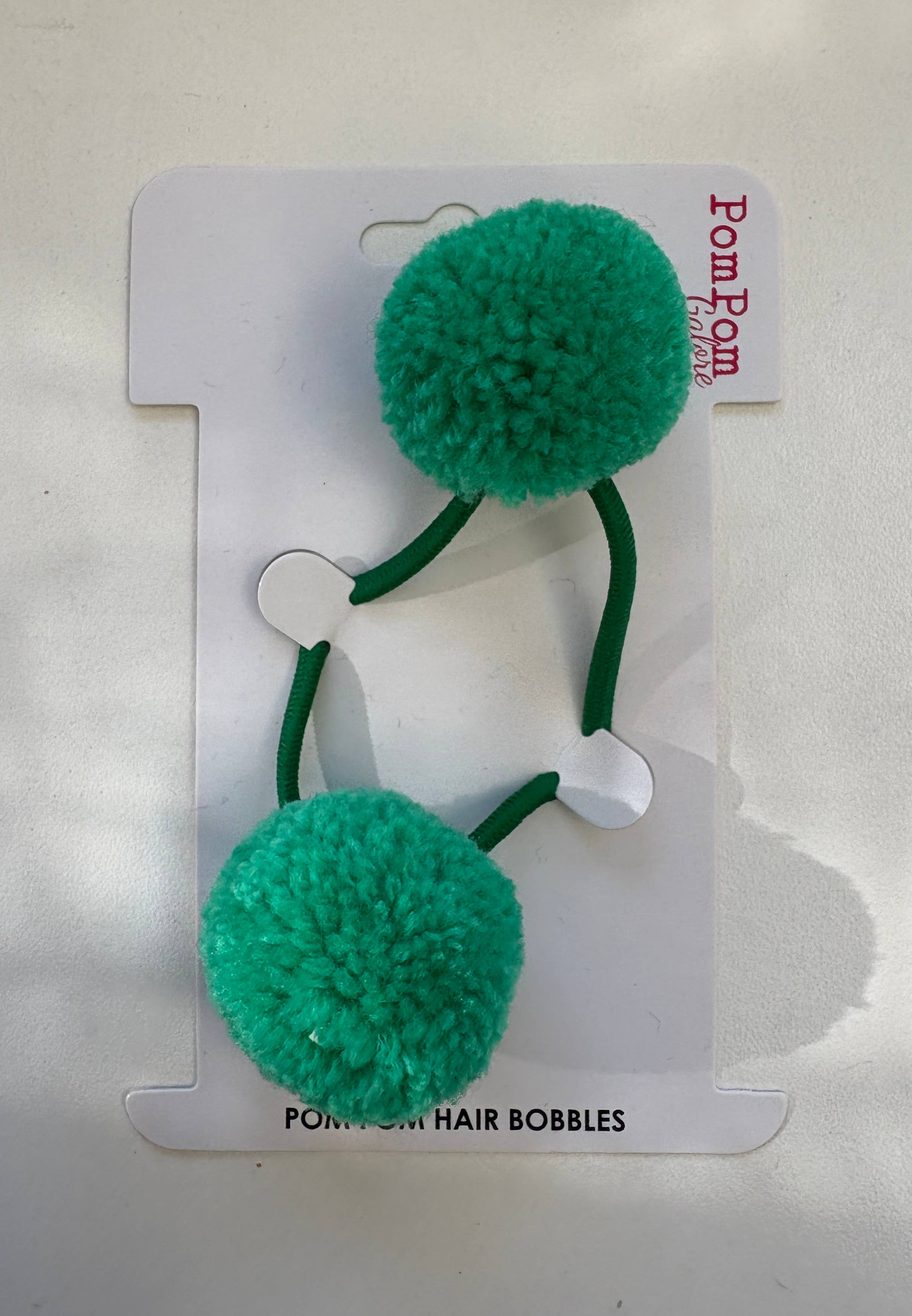 PomPom Galore – Großhandel Haargummi – Damen – Seegrün Doppel-Pom-Pom-Haargummi0