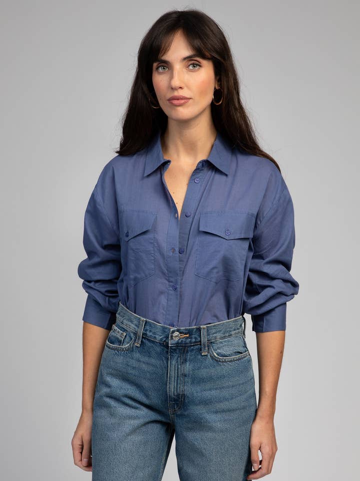 SOU MAYA indigo SHIRT for wholesale by An'ge