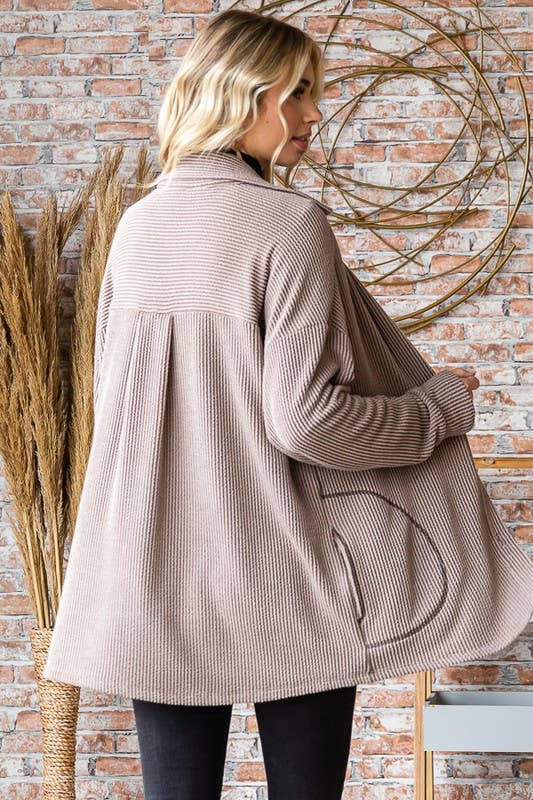 Vanilla Monkey - Venta al por mayor Sobrecamisa - Mujer - Chaqueta de punto acanalado2