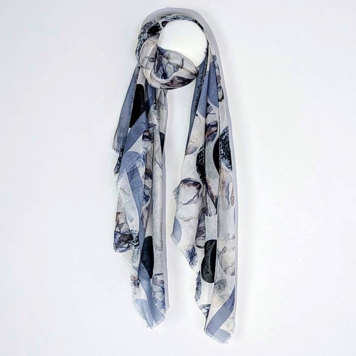 Subtle circle print scarf for wholesale by Tempest Designs
