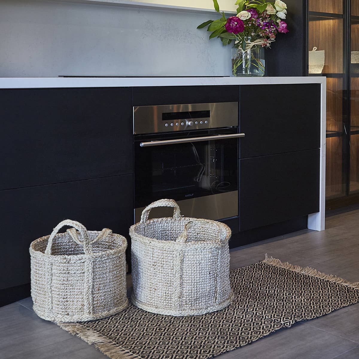 KORISSA - Wholesale Basket - Handwoven Wicker Storage Basket • Bono Basket with Handle3