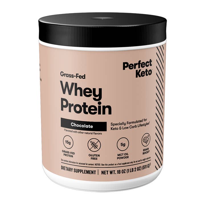 Perfect Keto - Wholesale Protein/Superfood Powder - Grass-Fed Whey Protein + MCT, Low Carb