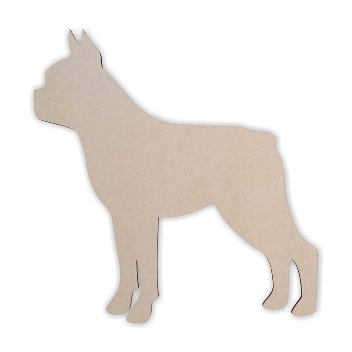 Trä Hund Väggkonst Silhouette Cutout - Boston Terrier för wholesale av Jess and Jessica
