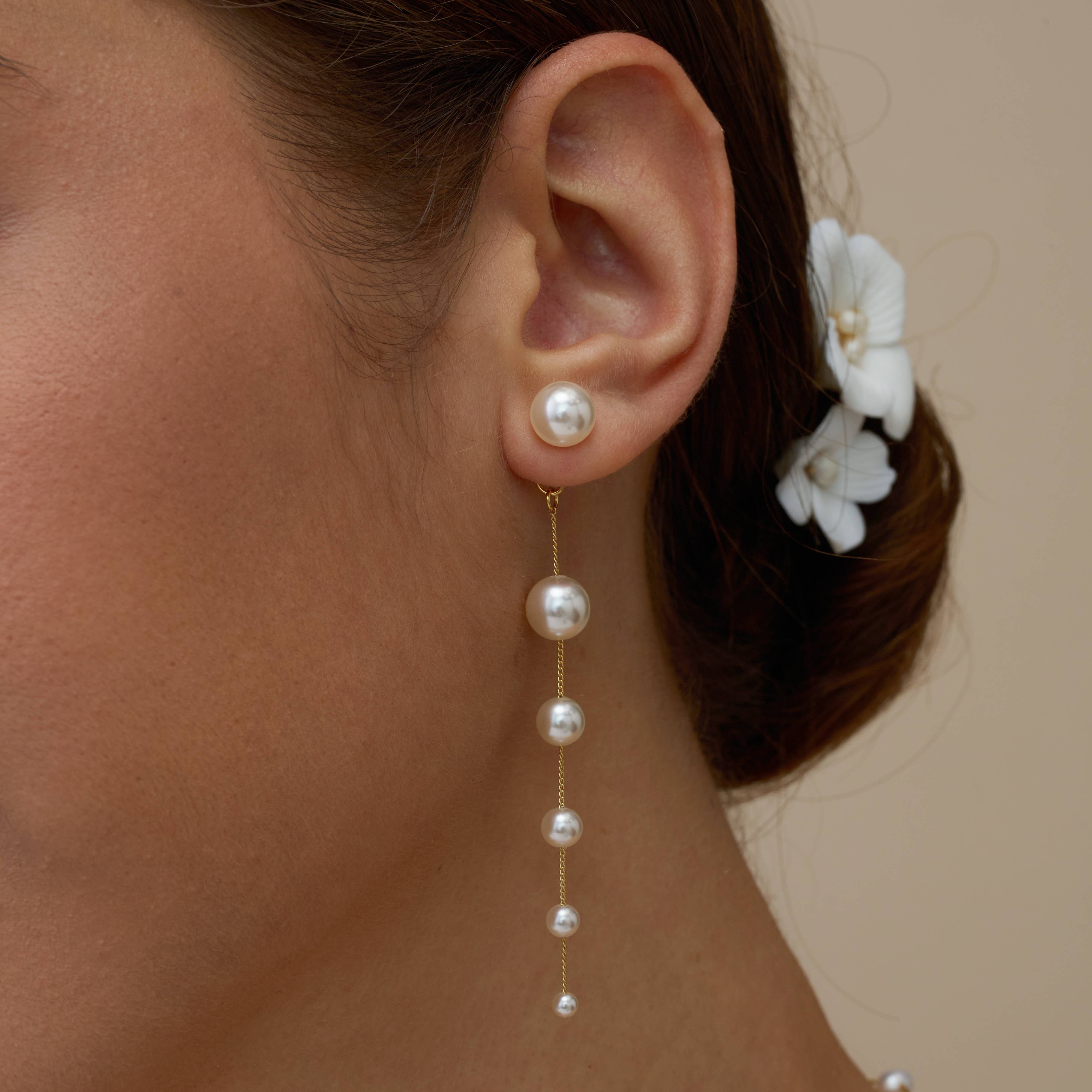 Drrtymagic – wholesale Jewellery set – Natural Freshwater Dangle Pearl Earrings&Pearl Necklace Set4