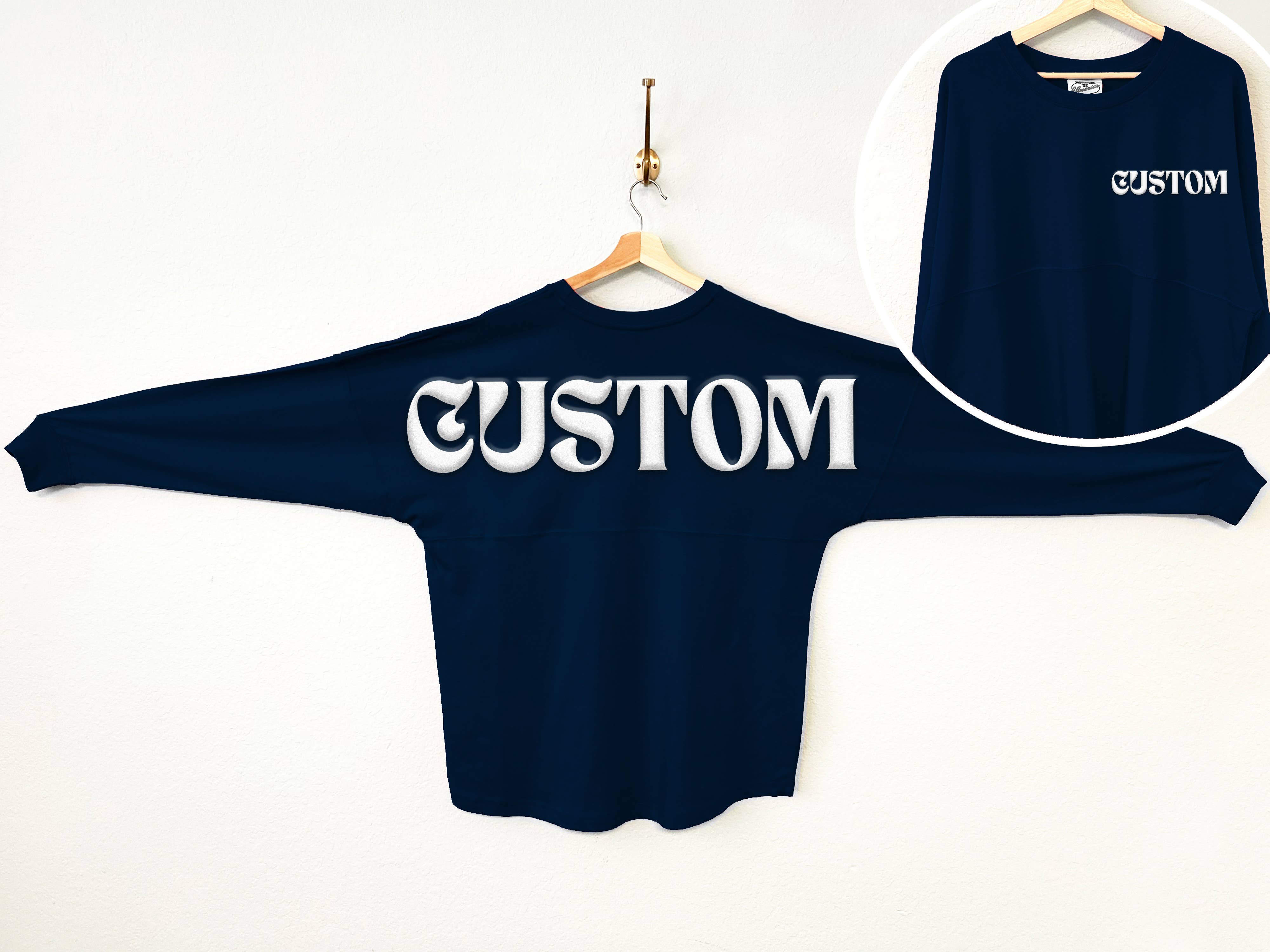 Nobullwoman Apparel - Wholesale Graphic Sweatshirt - Women's - CUSTOM PUFF PRINT Long Sleeve Jersey Tee Oversize Back Print6