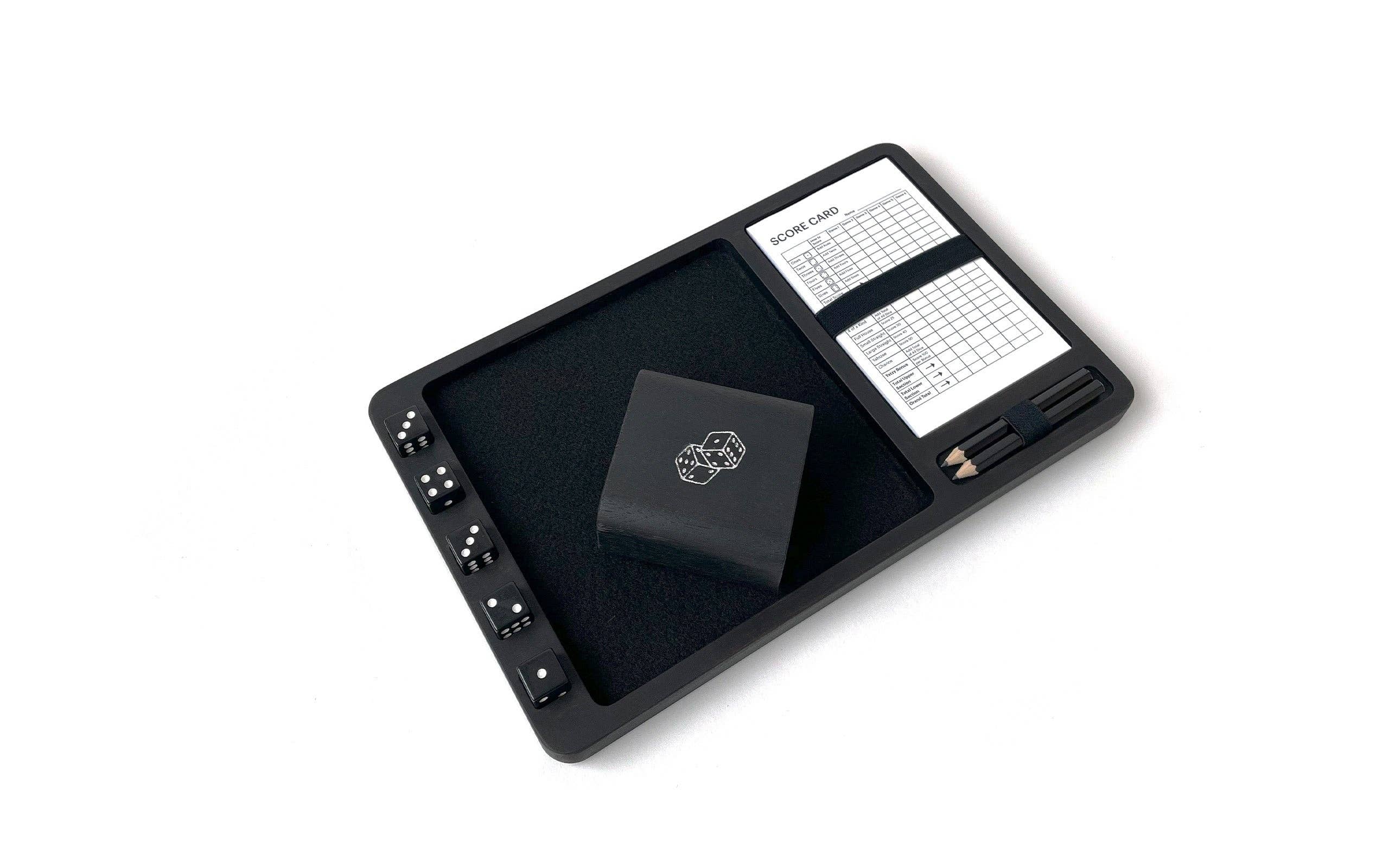 Fire Road - Vente Dé - Plateau à Dés Classique – Plateau en Bois & Plateau en Feutre pour Yahtzee7